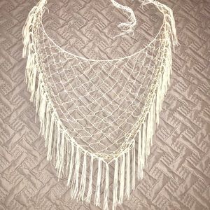 NWOT Beaded Hip Shawl Swim Coverup